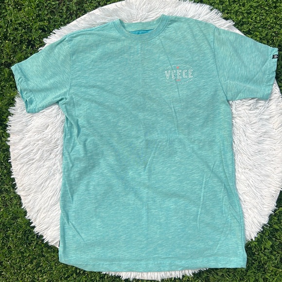 Veece Mens Aqua Blue Graphic Short Sleeve T-Shirt Size Small from Buckle - Picture 1 of 11